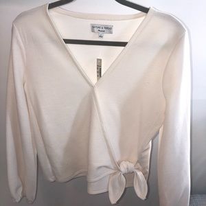 Madewell textured wrap top